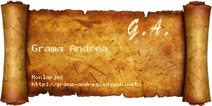 Grama Andrea névjegykártya